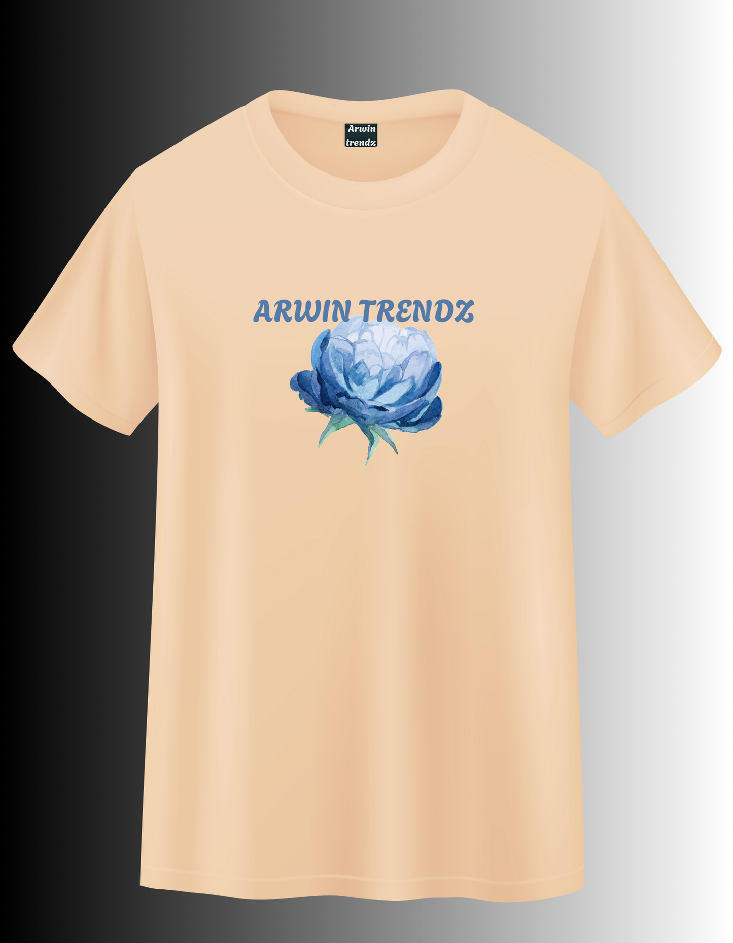 ARWIN TRENDZ – Blue Bloom Tiger T-Shirt