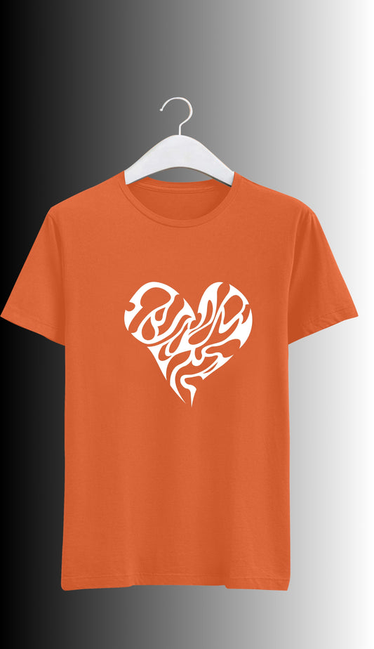 FLAME HEART TRIBLE GRAPHIC TEE